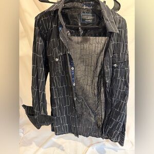 English Laundry Black and White Dress Shirt